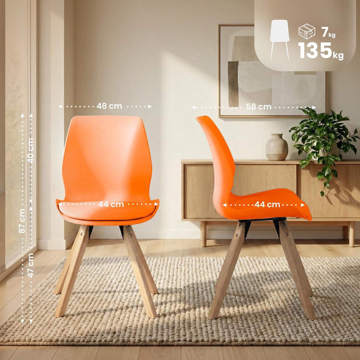 CLP 4er Set Stuhl Luna Kunststoff – Produktabbildung 2