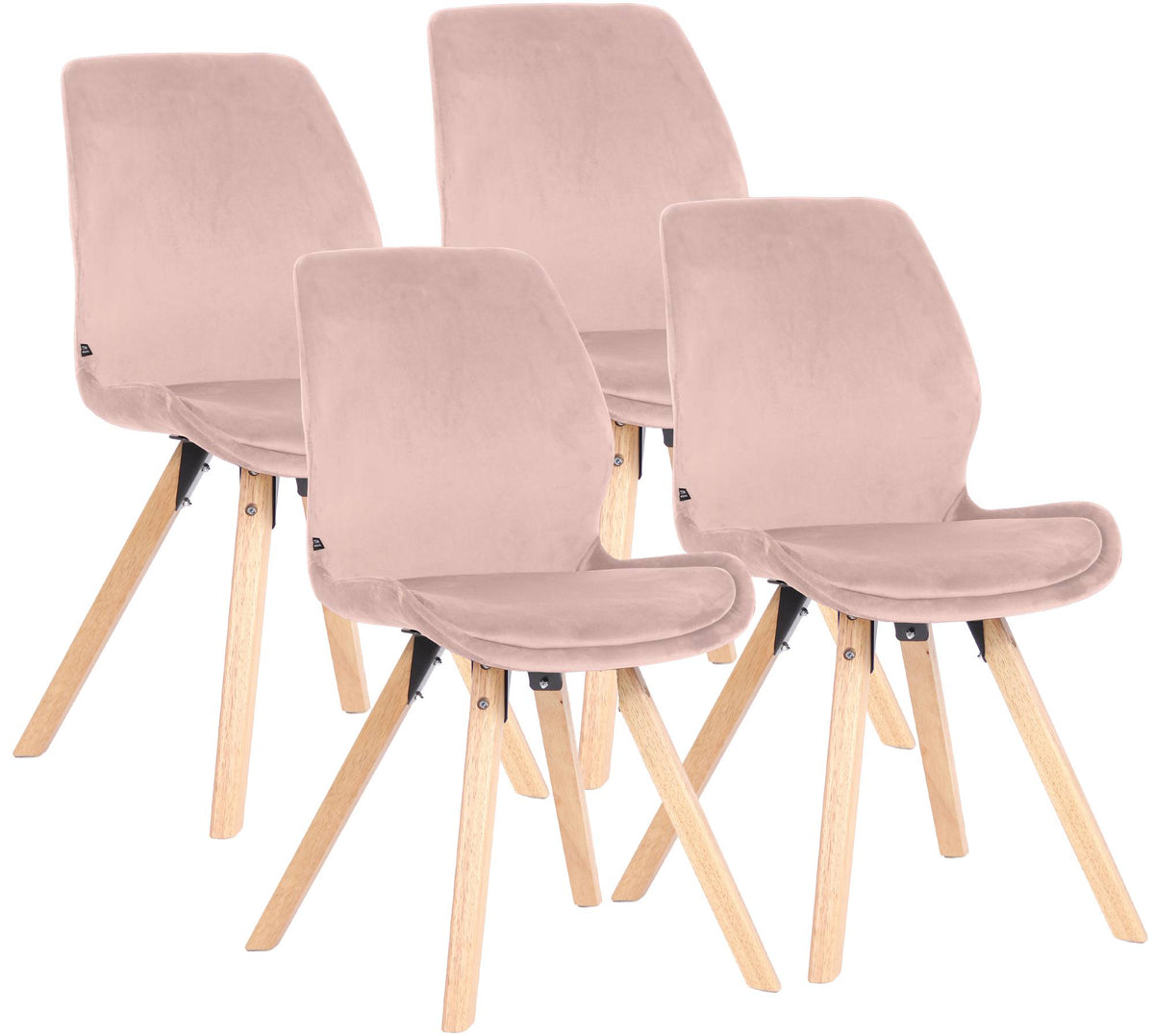 CLP 4er Set Stuhl Luna Samt