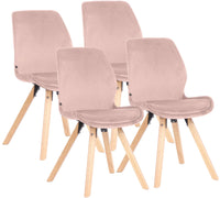 CLP 4er Set Stuhl Luna Samt