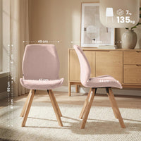 CLP 4er Set Stuhl Luna Samt – Produktabbildung 2
