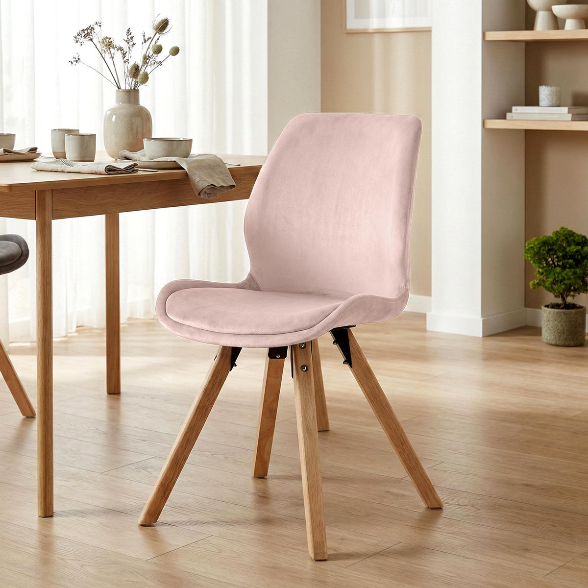 CLP 4er Set Stuhl Luna Samt – Produktabbildung 3