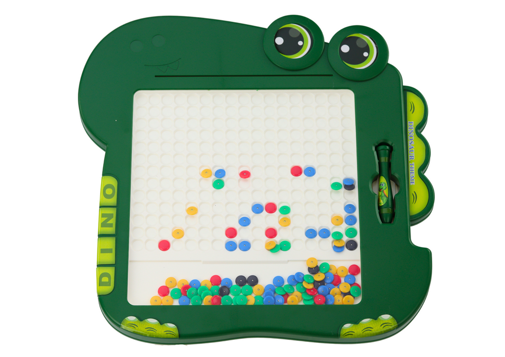 LEAN Toys Dinosaurier-Pädagogik-Magnettafel, Tischunterlage, Puzzle, Grün – Produktabbildung 2