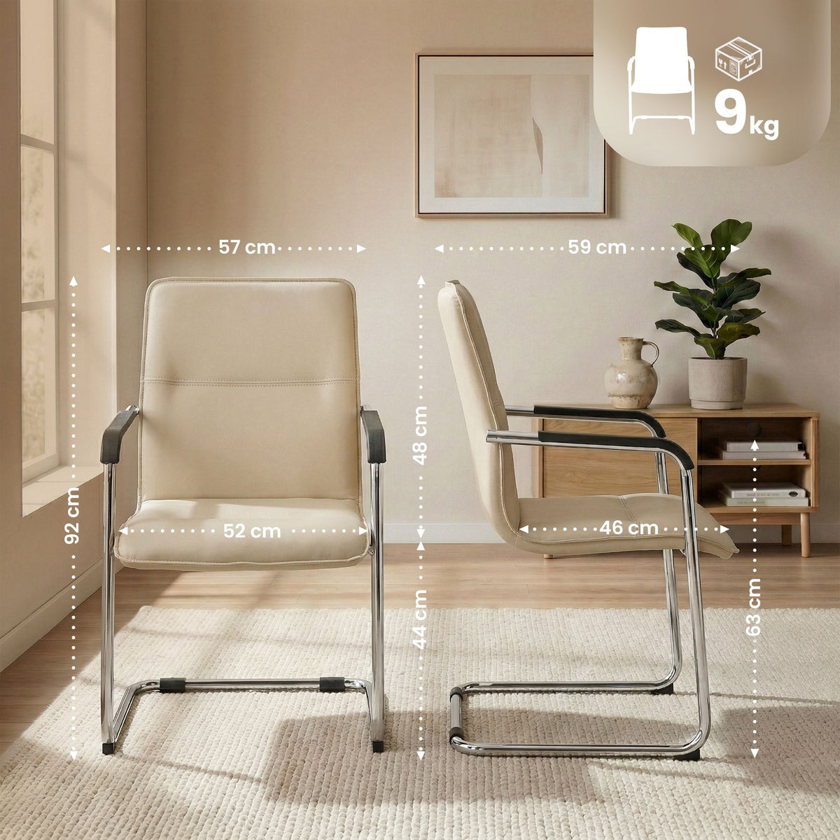 CLP 2er Set Besucherstuhl Seattle – Produktabbildung 2