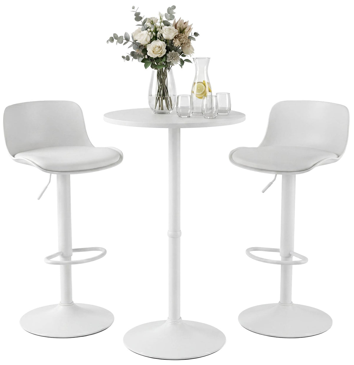 CLP 2er Bartisch Set Velor Kunstleder