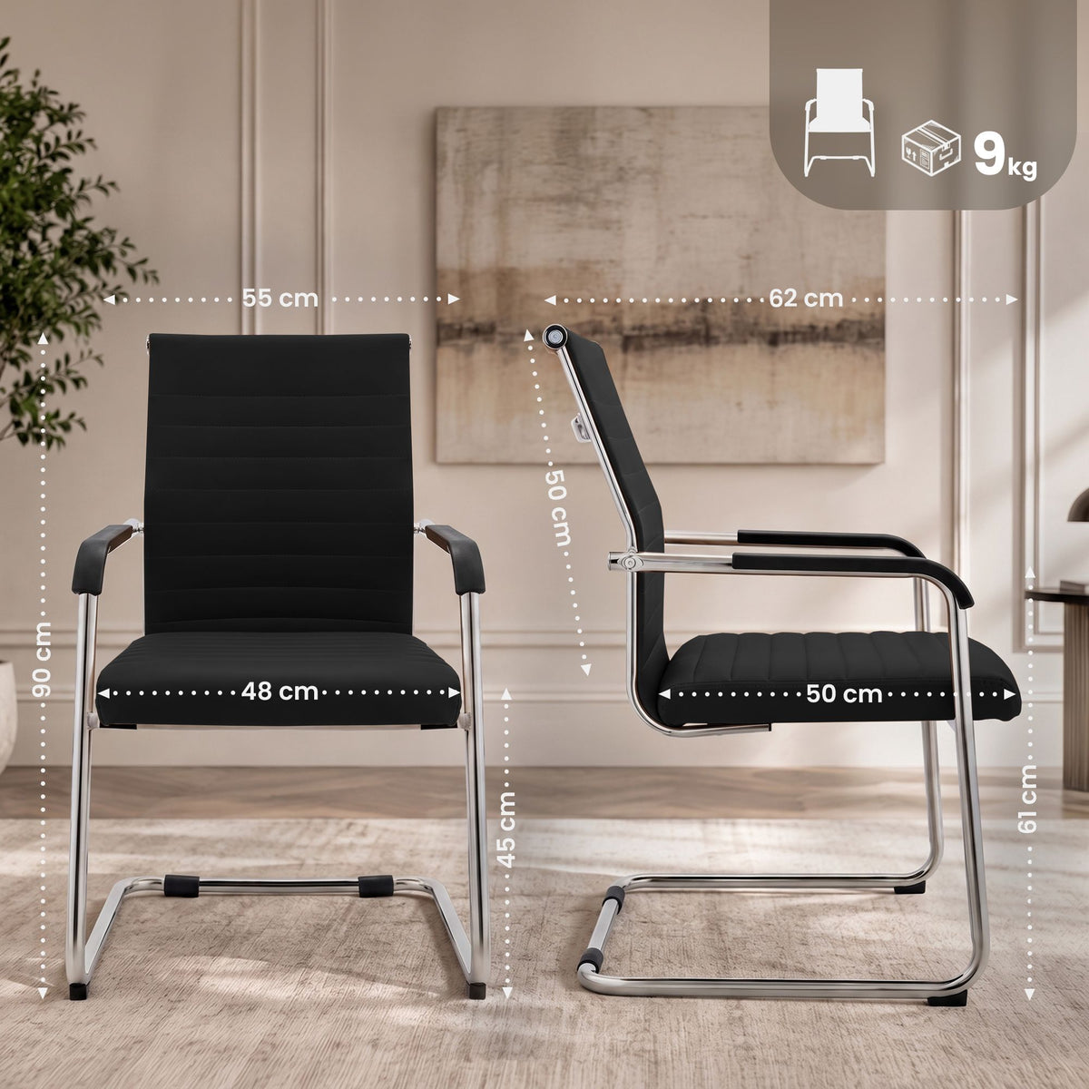 CLP 2er Set Besucherstuhl Hakon – Produktabbildung 2