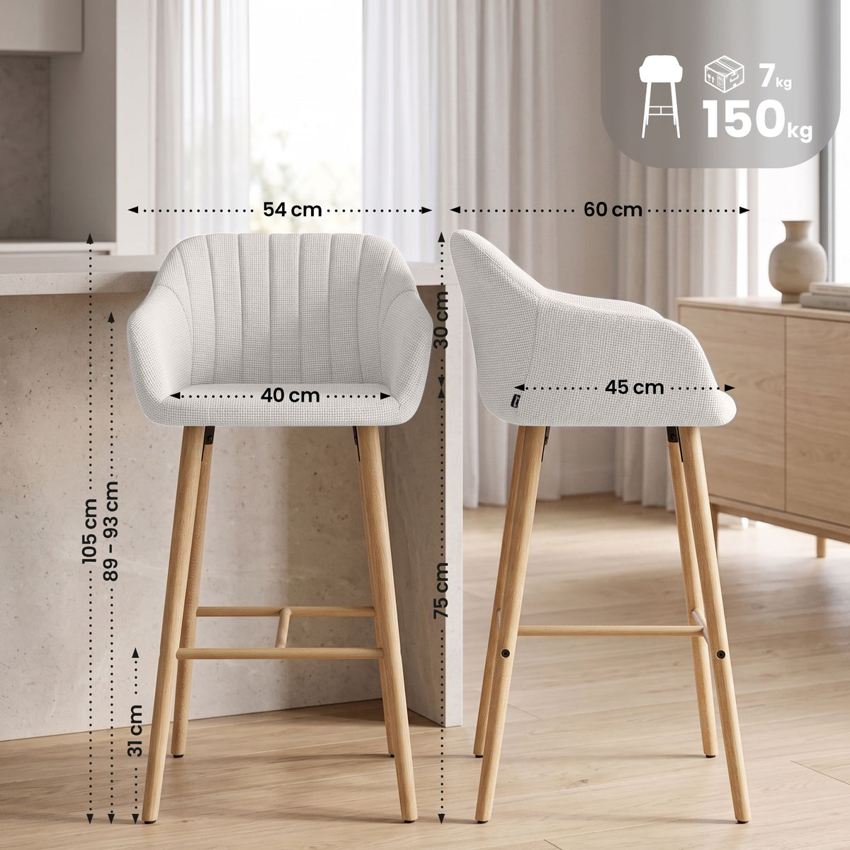 CLP Barhocker Ando Stoff – Produktabbildung 2