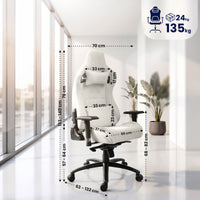 CLP Bürostuhl Keren Echtleder – Produktabbildung 10