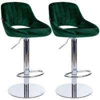 CLP 2er Set Barhocker HD Milet C Samt
