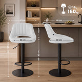 CLP 2er Set Barhocker HD Milet B Kunstleder – Produktabbildung 2