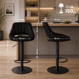 CLP 2er Set Barhocker HD Milet B Kunstleder – Produktabbildung 9