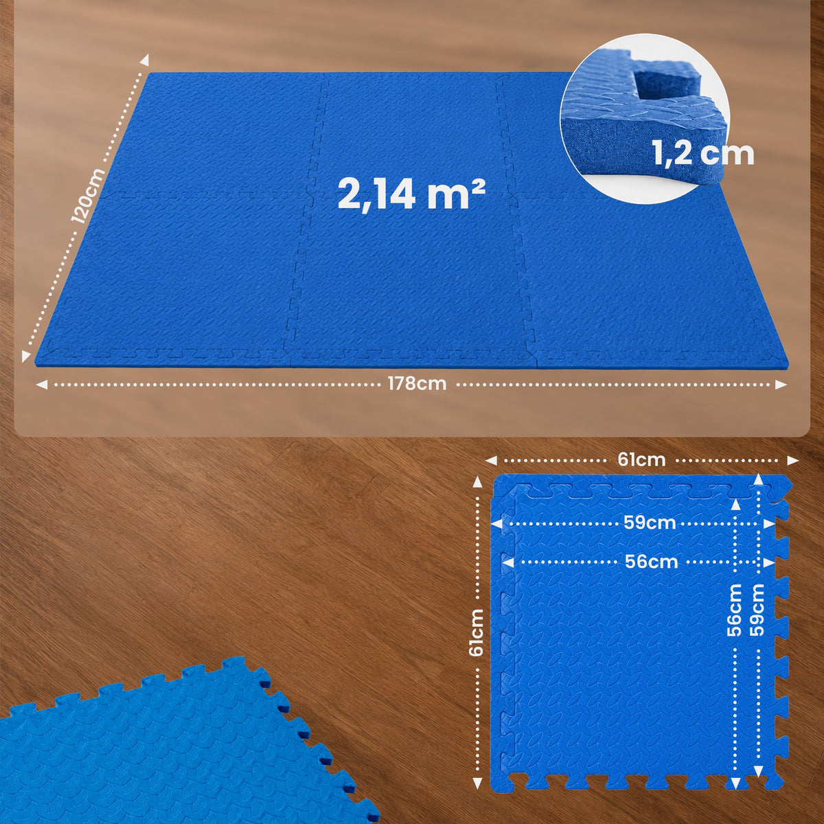 CLP V2 6er Bodenschutzmatte 61x61cm – Produktabbildung 2