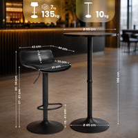 CLP 2er Bartisch Set Navo Kunstleder – Produktabbildung 2
