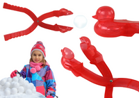LEAN TOYS Schneeerzeuger Schneeballmaschine Red Duck