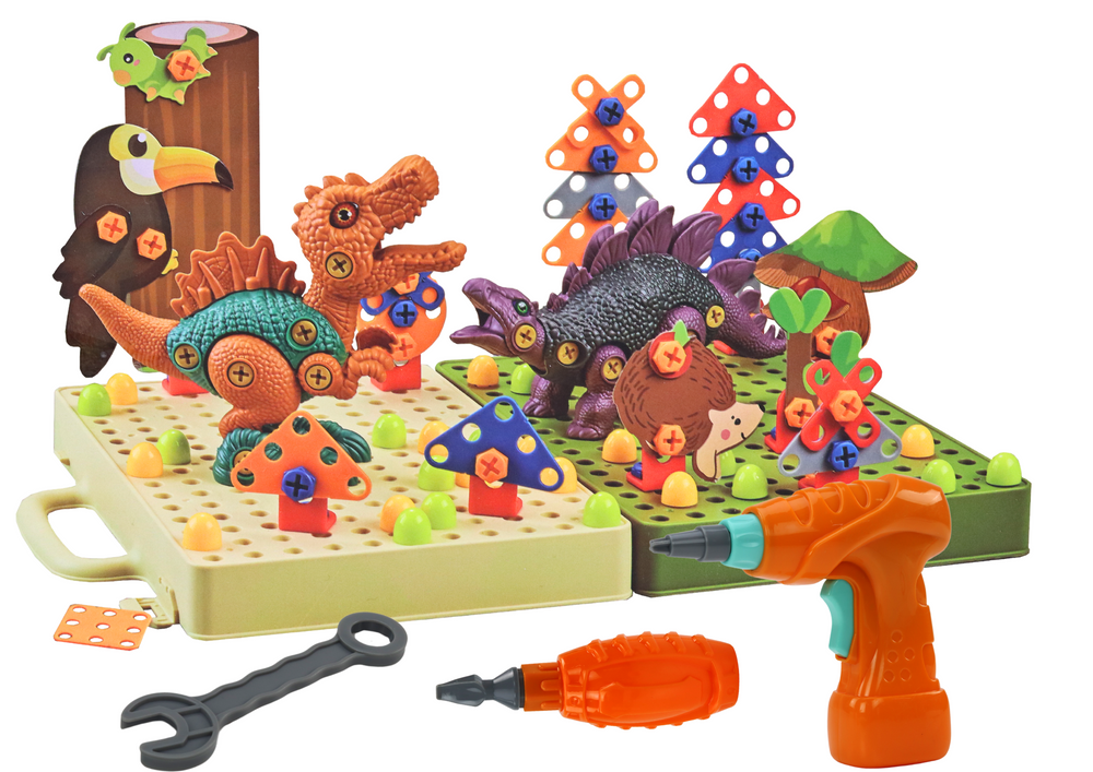 LEAN Toys 3D-Konstruktionspuzzle-Blöcke DIY-Dinosaurier-Demontagebohrer – Produktabbildung 2