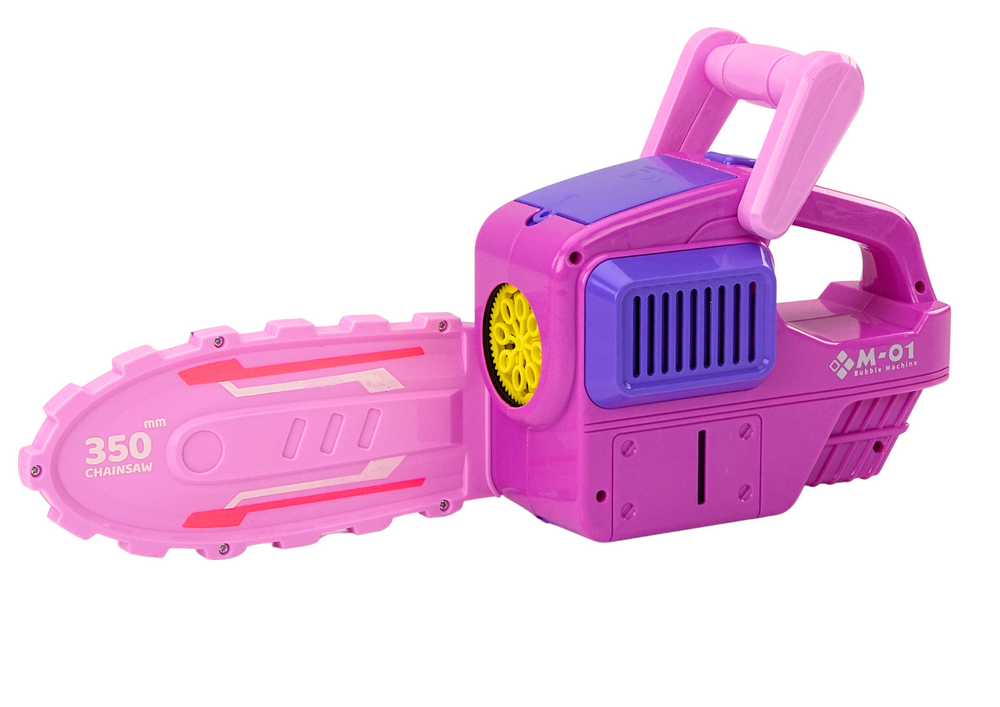 LEAN Toys Seifenblasenmaschine Kettensäge Rosa – Produktabbildung 2