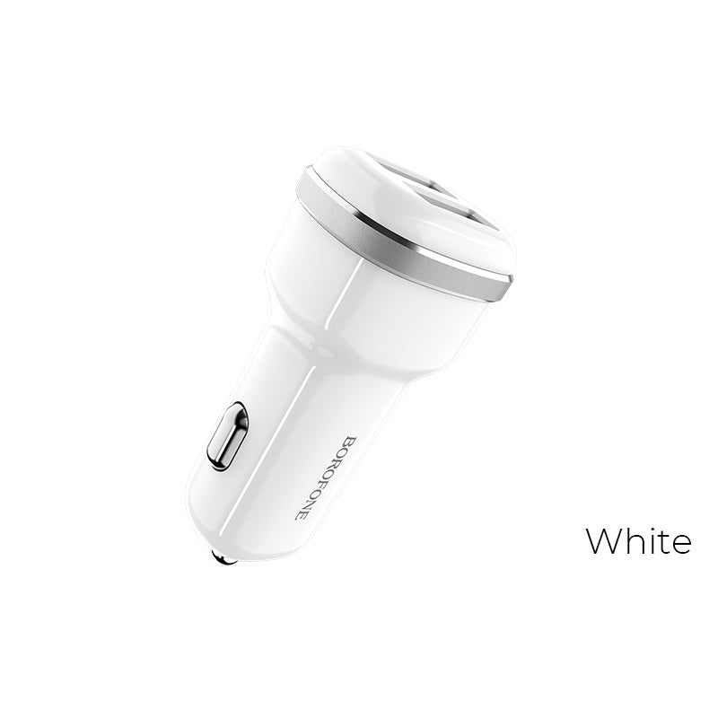 Borofone - Autoladegerät 2x USB, weiß