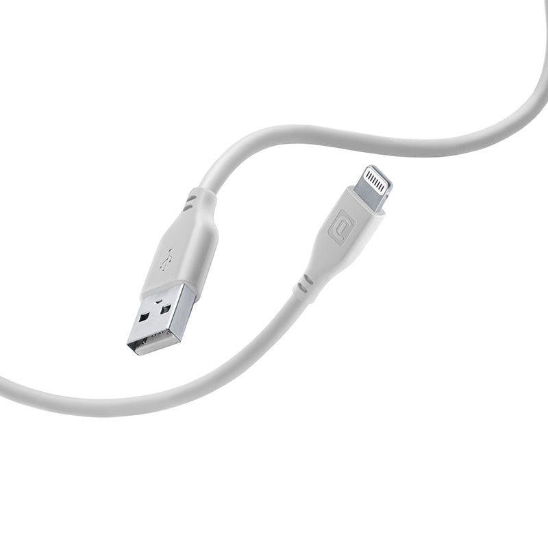 Cellularline Soft Cable - USB-A to Lightning cable MFi certified 1.2 m (grey)