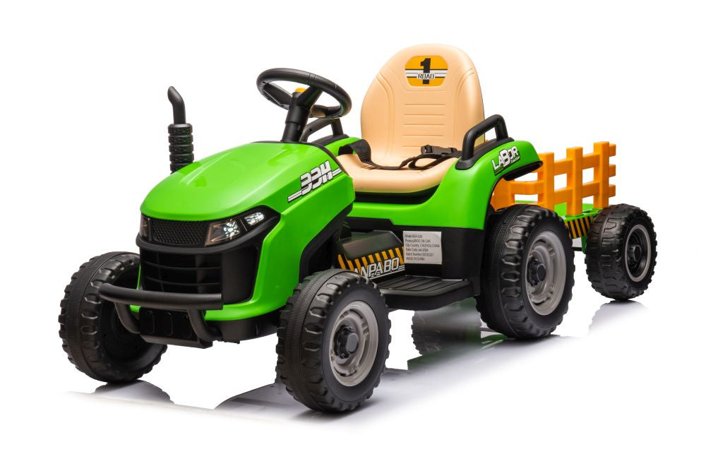 LEAN CARS Batteriebetriebener Traktor BBH-030, grün – Produktabbildung 2