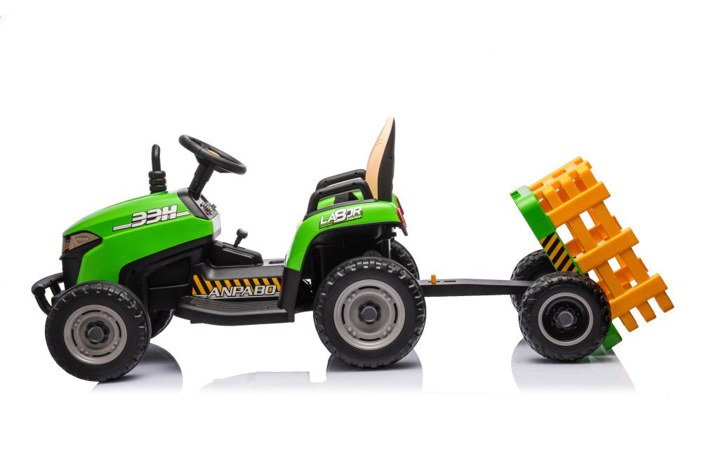 LEAN CARS Batteriebetriebener Traktor BBH-030, grün – Produktabbildung 12