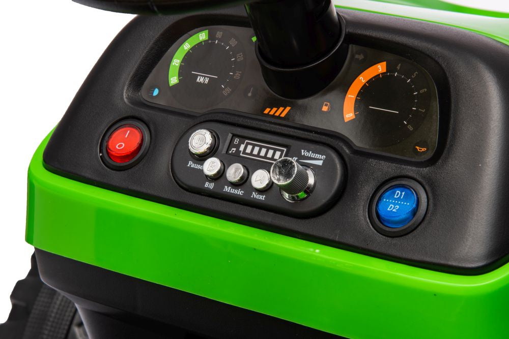 LEAN CARS Batteriebetriebener Traktor BBH-030, grün – Produktabbildung 17