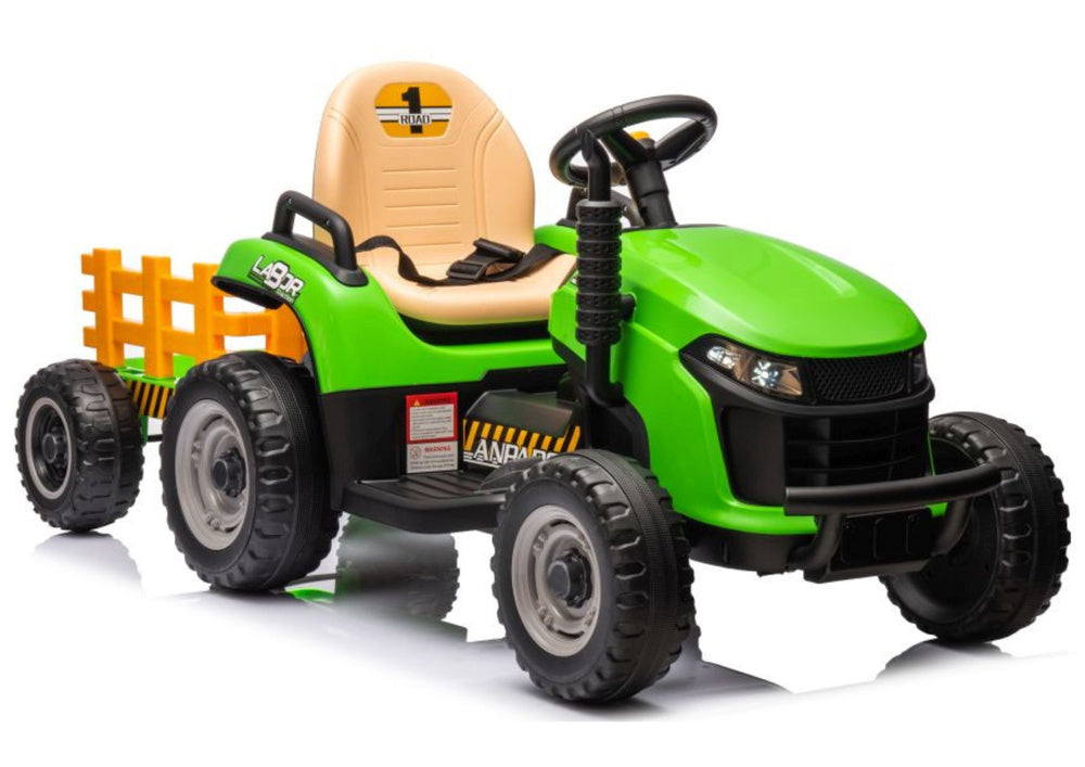 LEAN CARS Batteriebetriebener Traktor BBH-030, grün