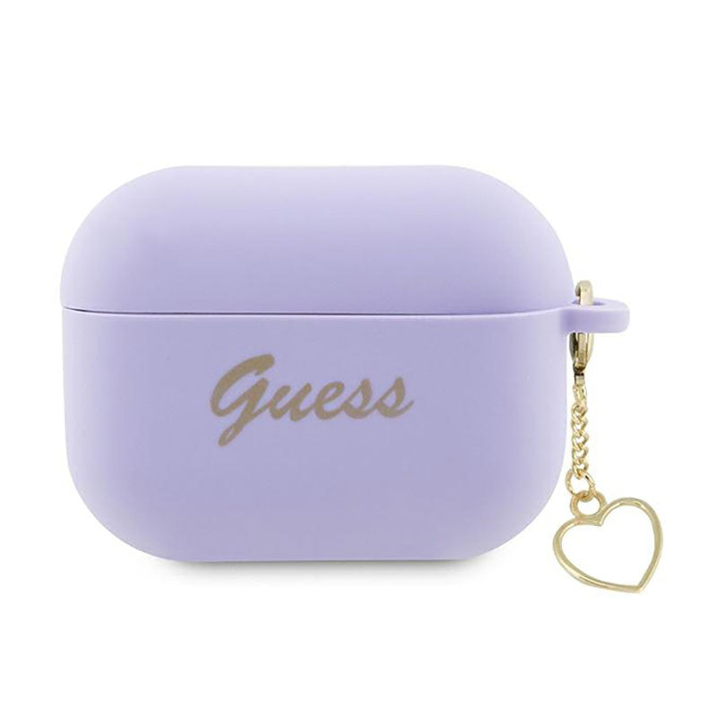 Guess Silicone Heart Charm - Hülle für Apple AirPods Pro 2 (violett)