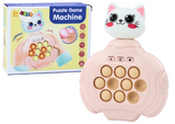 LEAN Toys Pop-It Kitten Game Pink Arcade Console Vibration Sensory Pad