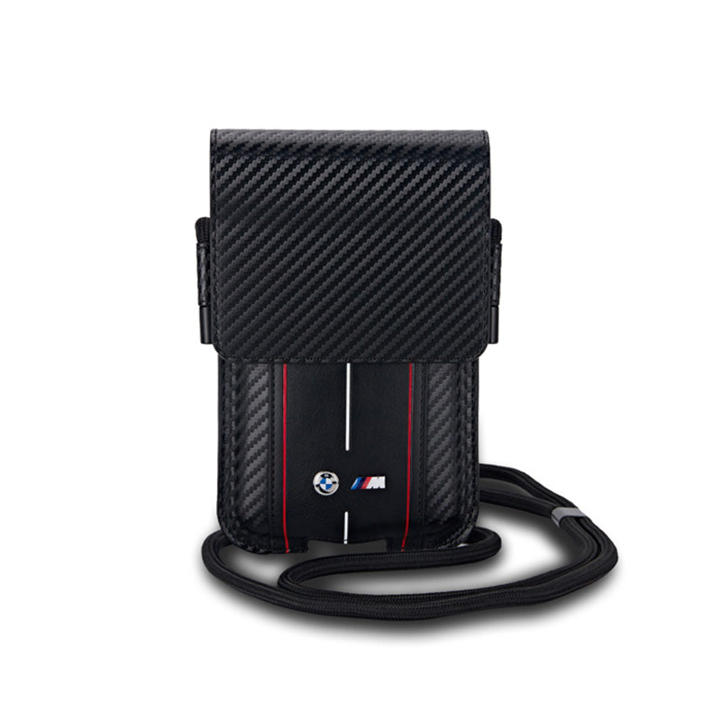 BMW Carbon Red Stripes Wallet Bag - Hülle für Handy (schwarz)