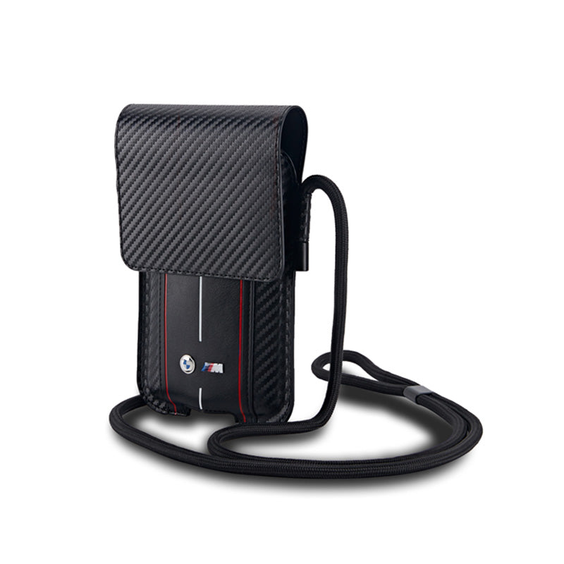 BMW Carbon Red Stripes Wallet Bag - Hülle für Handy (schwarz) – Produktabbildung 2