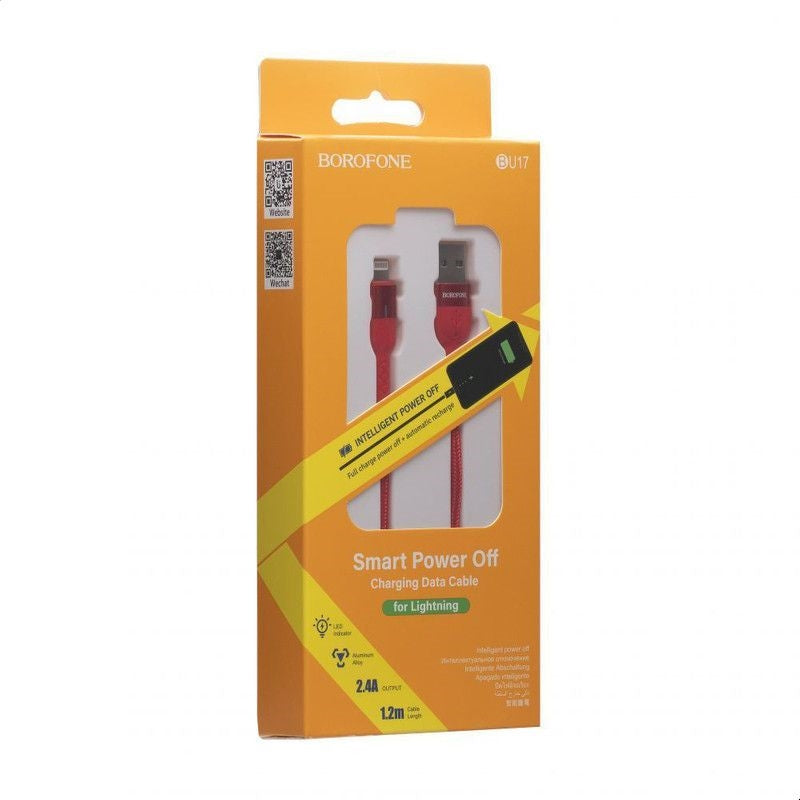 Borofone Starlight - Verbindungs- Kabel USB-Lightning 1,2 m (rot) – Produktabbildung 2