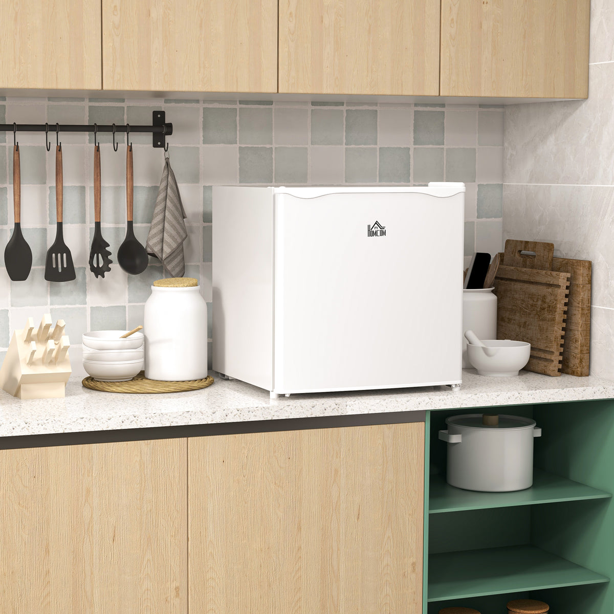 HOMCOM Mini-Gefrierschrank, 35 L Gefrierbox, 5-stufige Temperaturregelung, Weiß – Produktabbildung 2