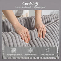 HOMCOM 2-Sitzer Sofabett, Cordbezug, zum Schlafsofa umwandelbar, 2 Kissen, Seitentaschen, 157 x 190 cm – Produktabbildung 6