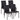 HOMCOM HOCMOM 4er-Set Stühle Esszimmerstühle Küchenstühle 41 cm x 50 cm x 91 cm, Schwarz