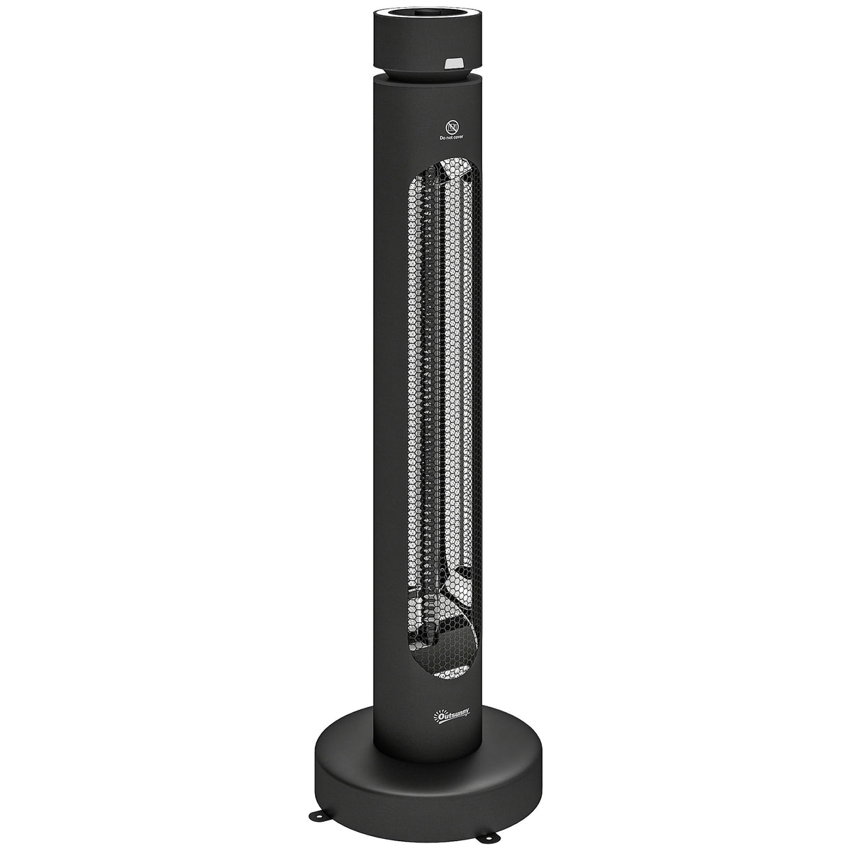 Outsunny Infrarot Heizstrahler 2000W Carbonfaser oszillierender Standheizstrahler mit Fernbedienung 8