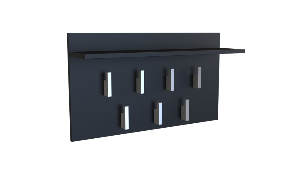 Garderobenpaneel 2F 2F SCHWARZ