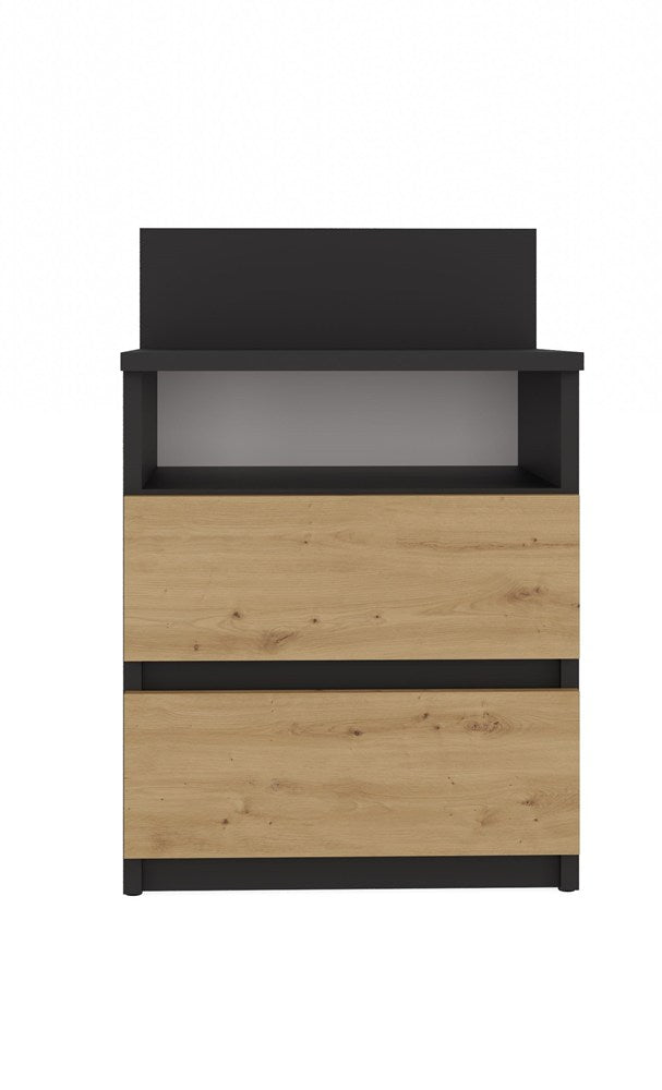 Nachttisch Malwa M1 ANTHRAZIT ARTISAN – Produktabbildung 2