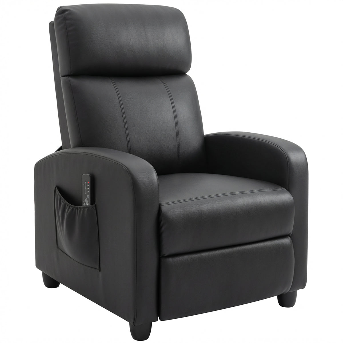 HOMCOM Relaxsessel Fernsehsessel mit Vibrationsmassage, Liegefunktion, 2 Massagepunkte, Fernbedienung, 68 x