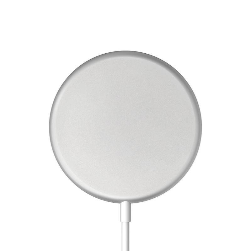 Kabelloses Ladegerät Crong MagSpot – Aluminium- Induktions- Ladegerät MagSafe 15W (stříbrnobílá) – Produktabbildung 2
