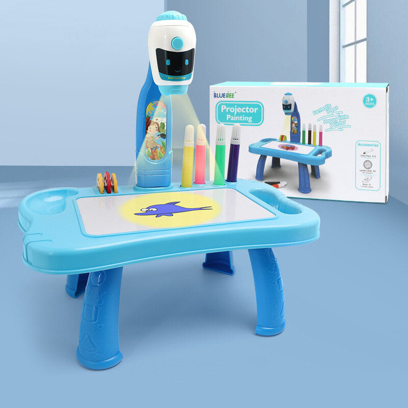 LEAN Toys Mini-Projektor-Robotertisch 2in1 Zubehör Blau – Produktabbildung 2