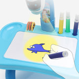 LEAN Toys Mini-Projektor-Robotertisch 2in1 Zubehör Blau – Produktabbildung 3