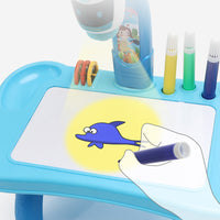 LEAN Toys Mini-Projektor-Robotertisch 2in1 Zubehör Blau – Produktabbildung 3
