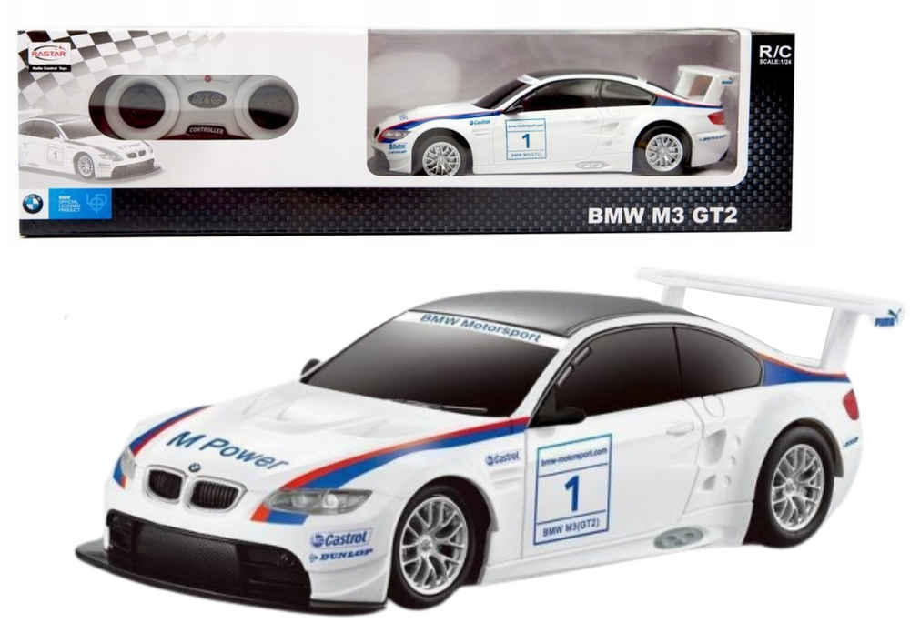 Rastar BMW M3 GT2 Sportwagen ferngesteuertes Auto RC Weiß 1:24