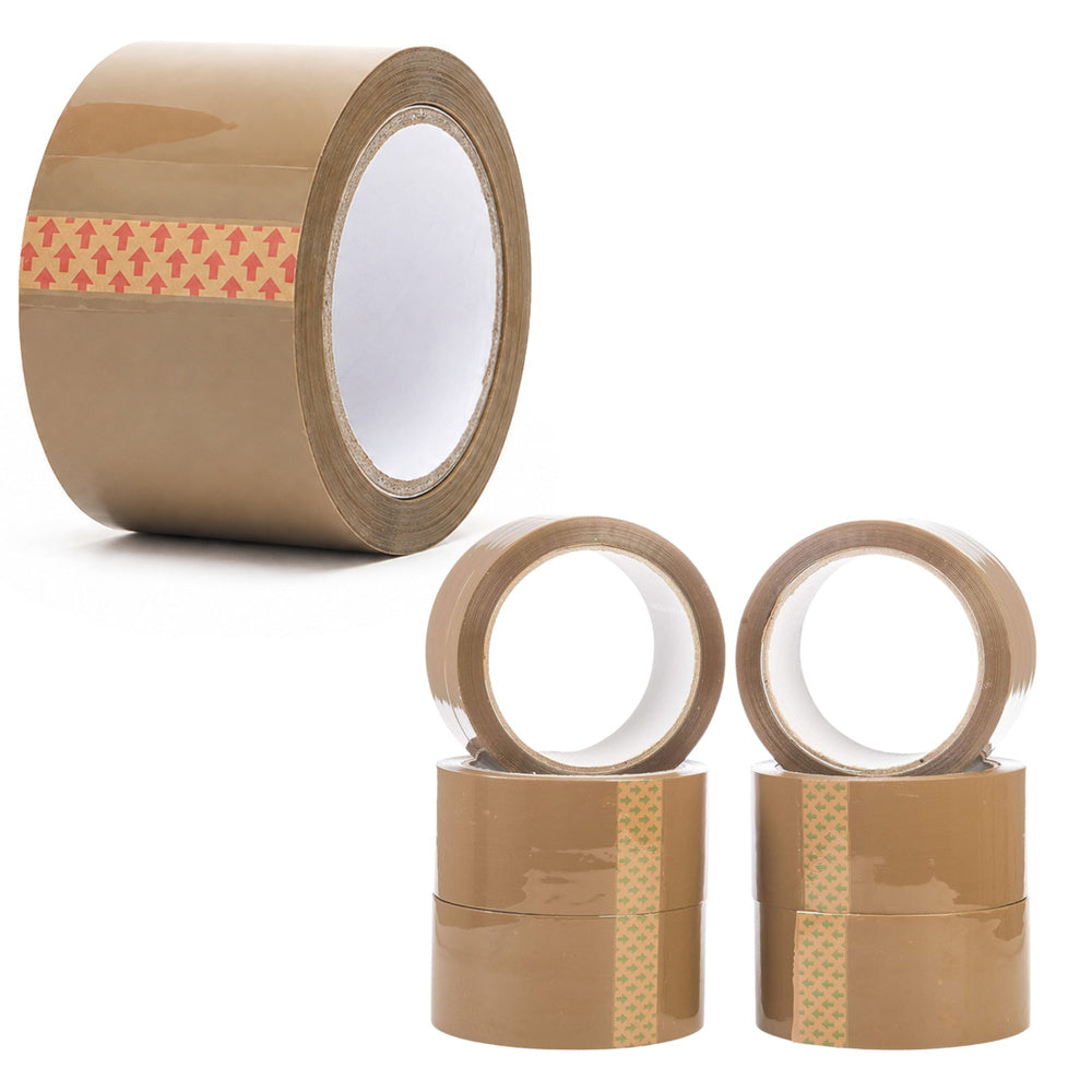 LEAN Braunes Verpackungsband aus synthetischem Gummi, 48 mm x 50 m, 54 Yards stark