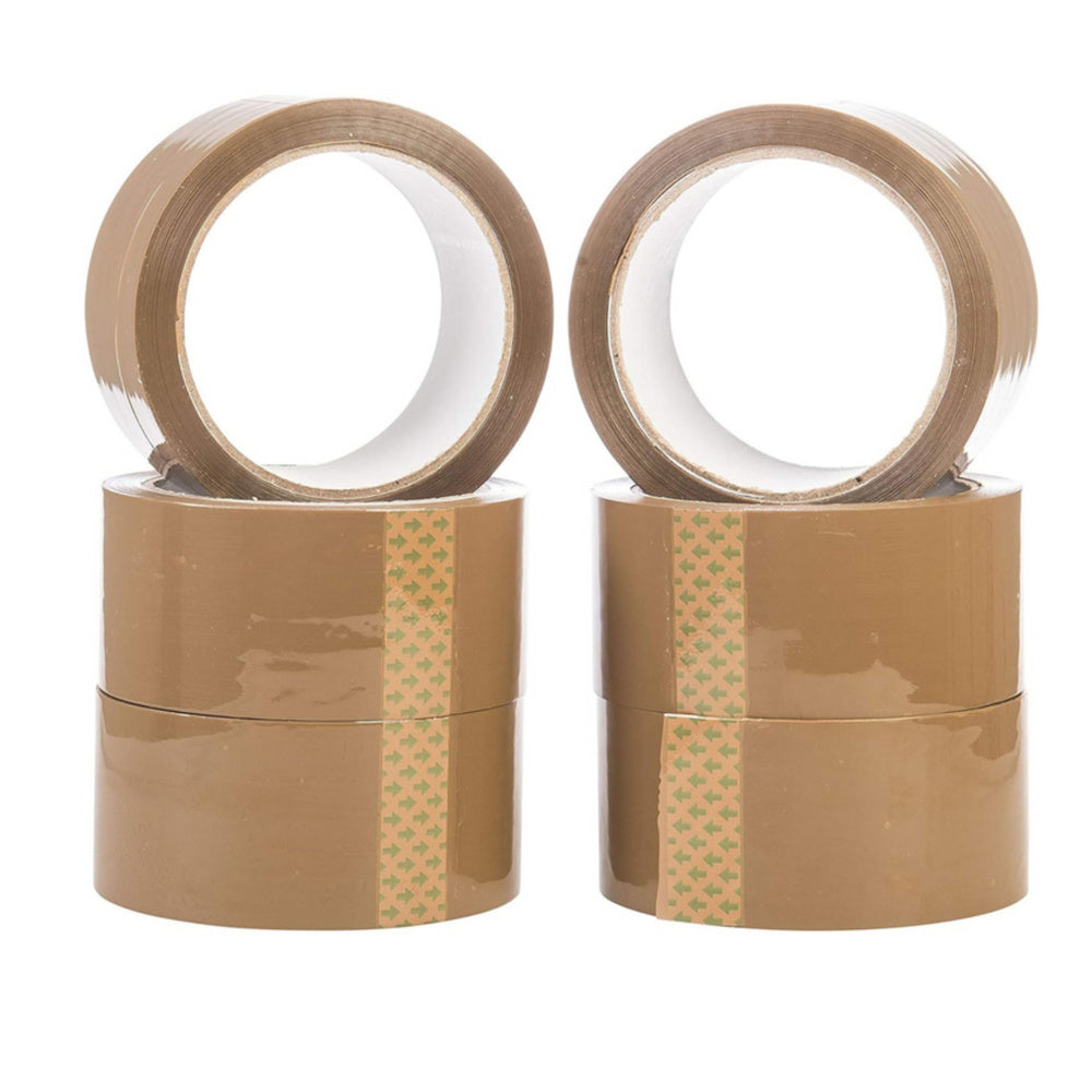 LEAN Braunes Verpackungsband aus synthetischem Gummi, 48 mm x 50 m, 54 Yards stark – Produktabbildung 2