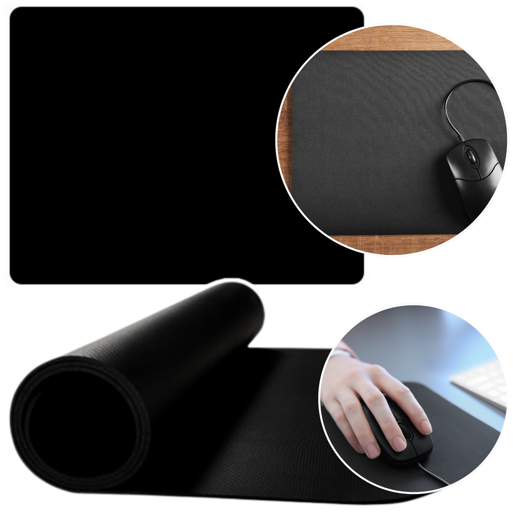 LEAN Anti-Rutsch-Mauspad Schwarz 30x25cm