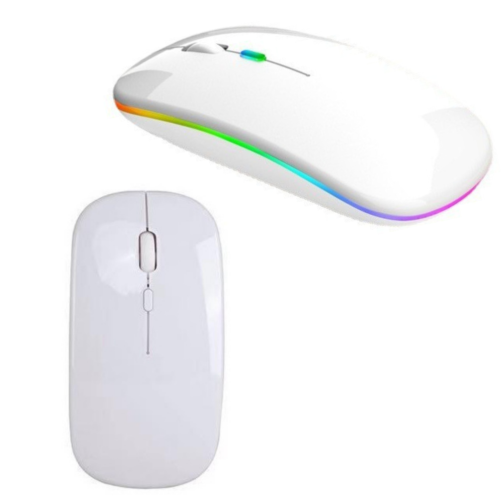 LEAN Drahtlose Maus Universal Silent Reichweite 10 m Weiß – Produktabbildung 2