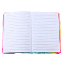 LEAN Mit Plüsch gefüttertes Notizbuch mit einem bunten 3D-Einhorn – Produktabbildung 2