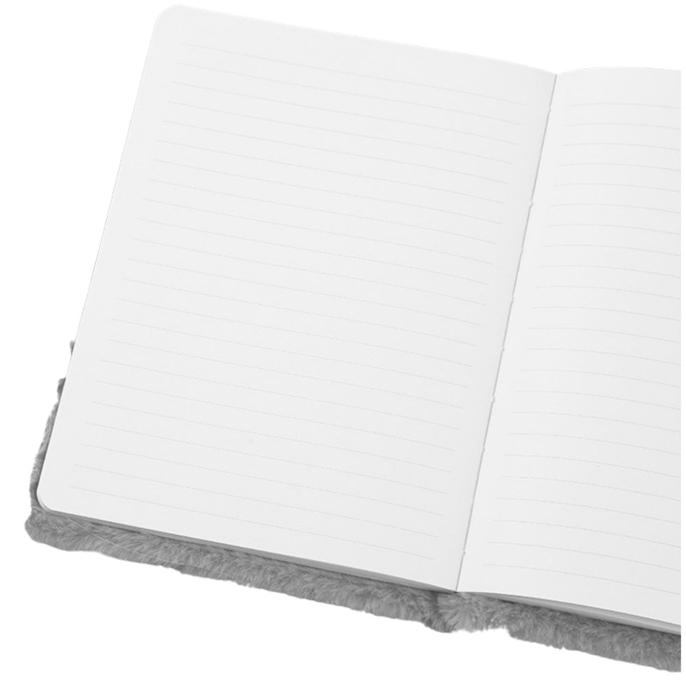 LEAN Plüschfell-Notizbuch, liniertes Notizbuch mit Hase, bunt, A5 – Produktabbildung 2