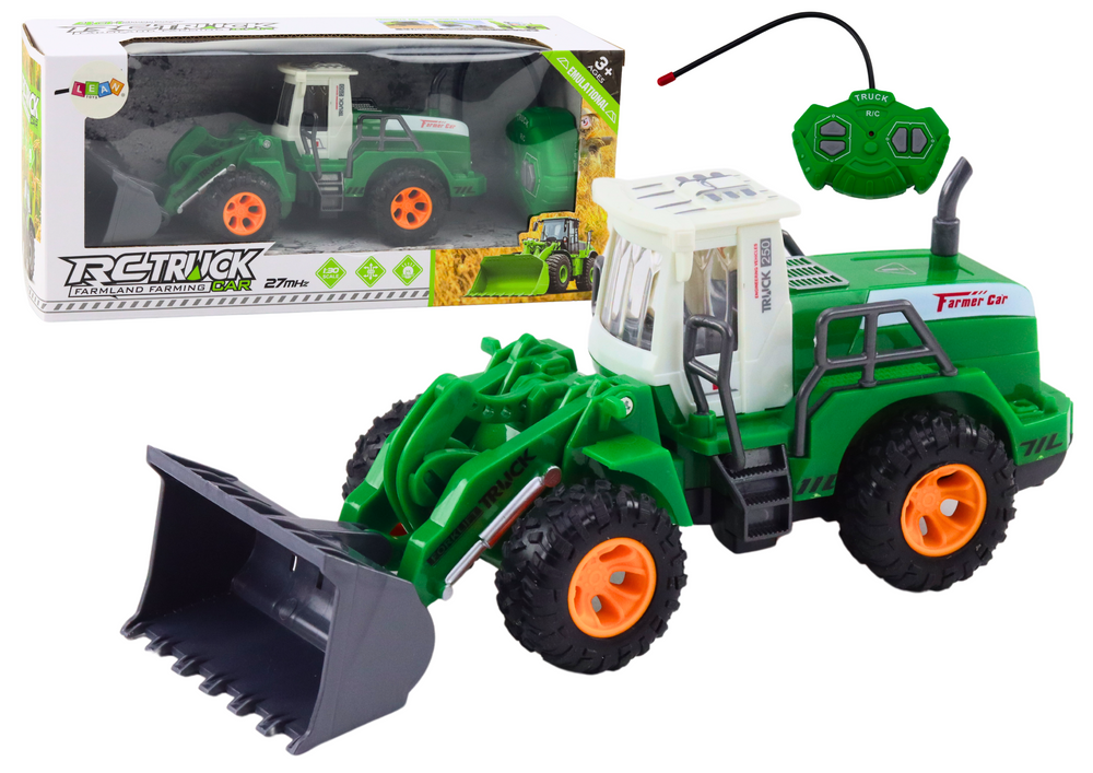 LEAN Toys Baggerlader R/C Ferngesteuerter Hebearm Grün