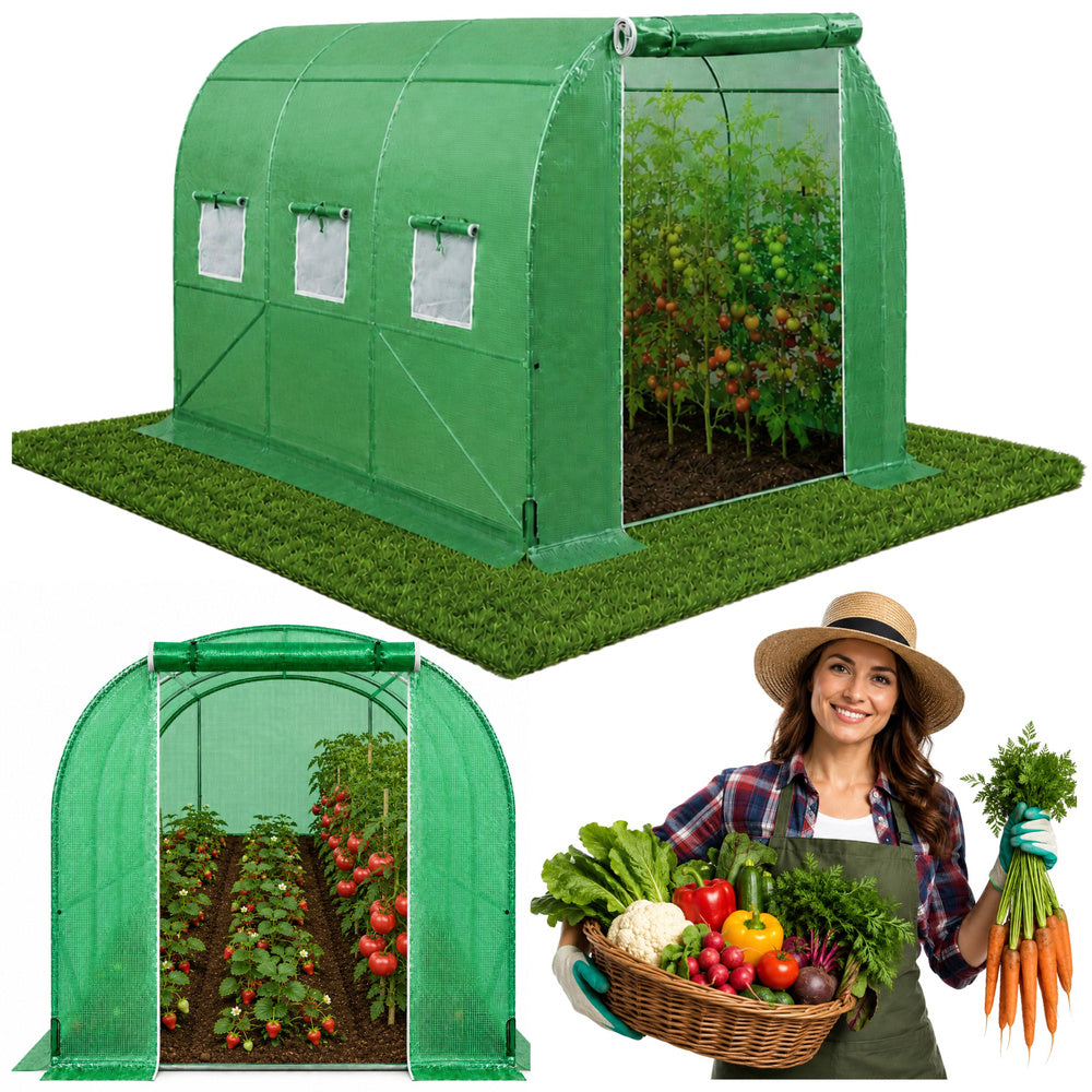 LEAN Grüner UV-Tunnel für Gemüse mit Fenstern 2x3 m 6 m²